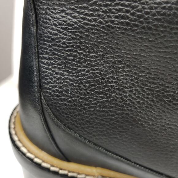 Tory Burch Miller 95mm Lug Sole Lace Up Bootie Black Hiking Boot Size 9.5 - Picture 13 of 14